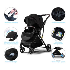 Colorful and Safe Baby Strollers for Ages 0-5 Years