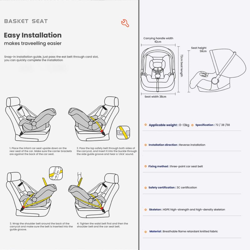 Baby Carry Cot - Buy Baby Carry cot Cum Car Seat StarAndDaisy