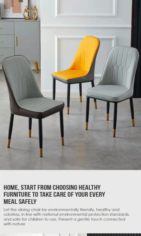 Snd Homes Dining Chair Nordic Simple Modern Living Room Chair Fashion Light Luxury Metal 