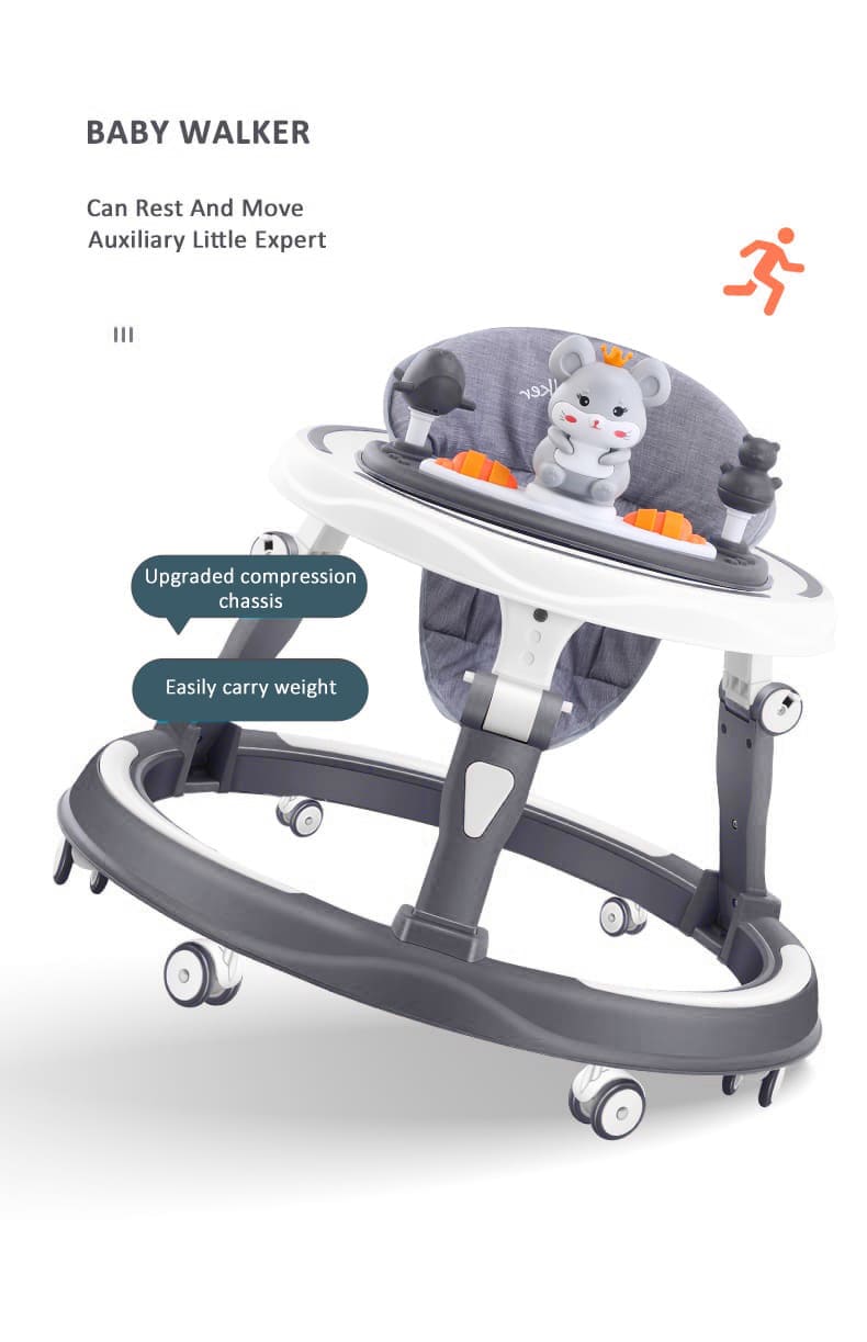 multifunctional intelligent early education baby walker with Toy tray