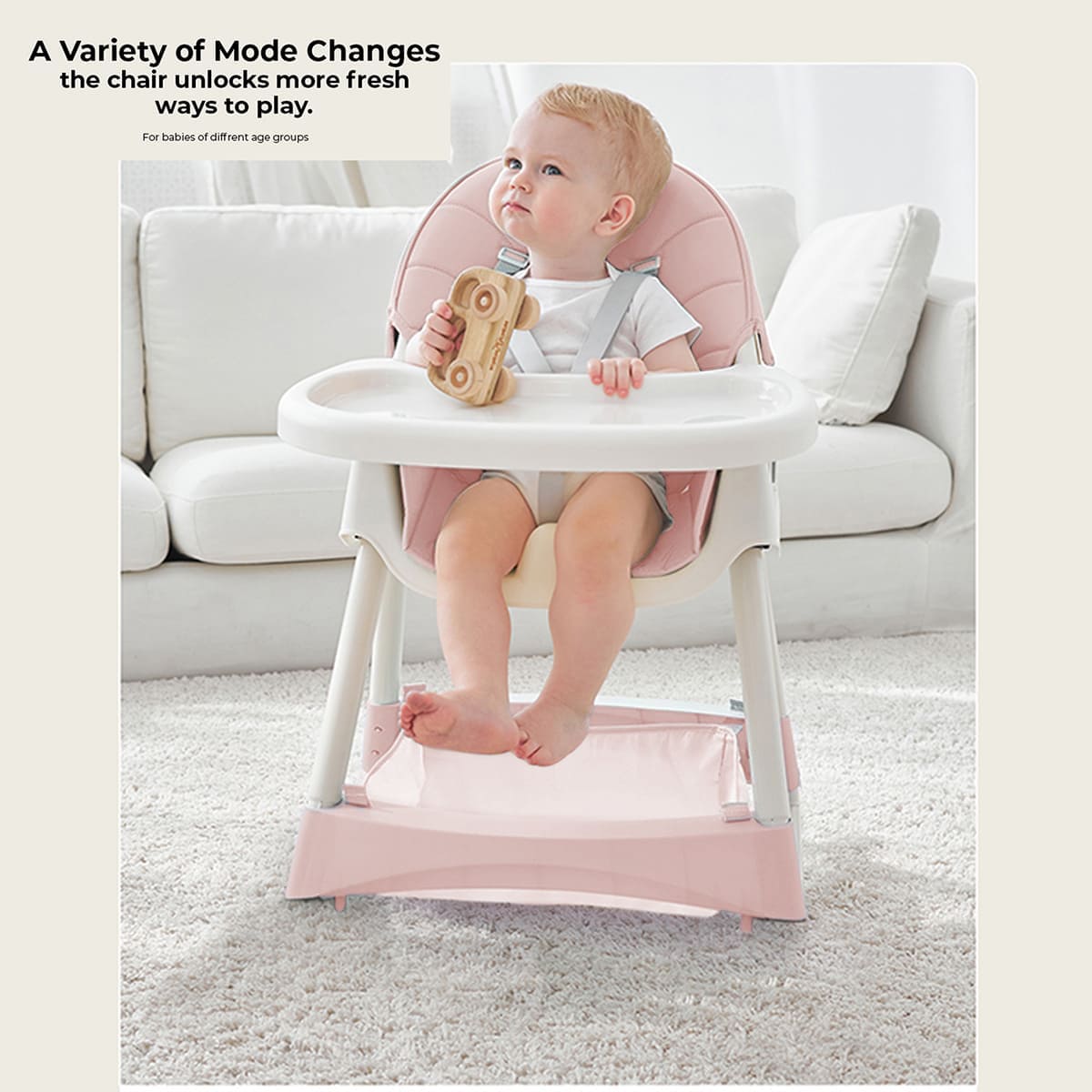 Convertible Infant Feeding Chair with Height Customization