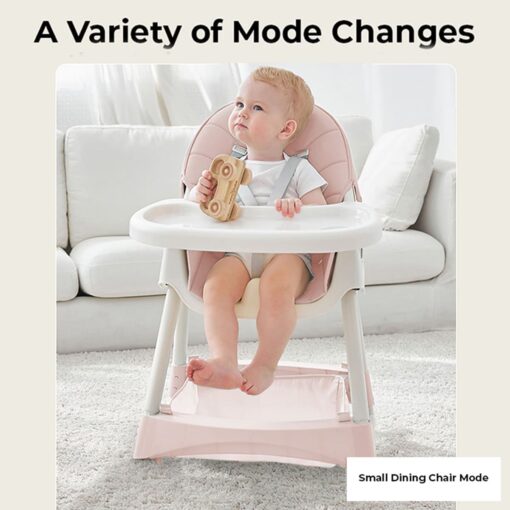 Easy-to-Clean Tray and Adjustable Footrest Features in Feeding High Chair