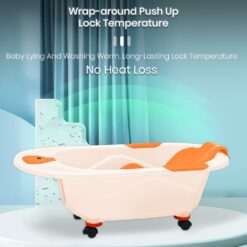 Baby Bath Tub with Temperature Sensor and Wheels