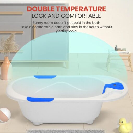 Foldable baby bathtub features