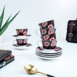 Floral Teacup And Saucer Set