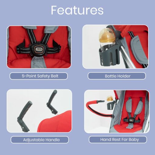 features of Baby Stroller Red