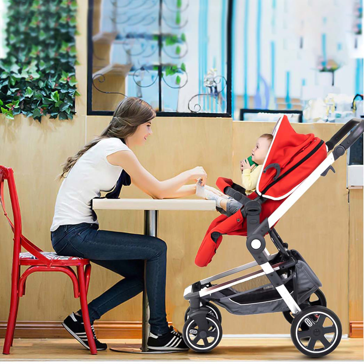 A comfortable and stylish stroller for babies, perfect for on-the-go parents.