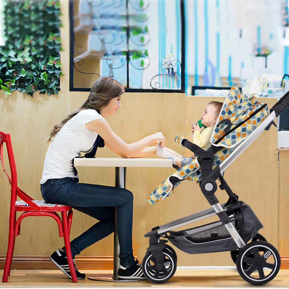 Colorful Baby Stroller for Ages 0-5 Years – Comfort and Style on the Go