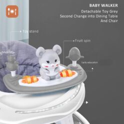 Intelligent Baby Walker with Detachable Toy Tray
