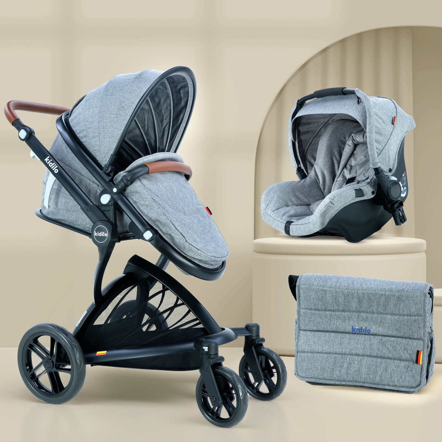 Stroller with Car Seat for Babies and Toddlers - Safe and Convenient Travel Solution for Ages 0 to 3 Years