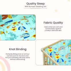 Specification of bumper set for baby wooden cot