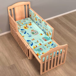 Baby Bumper Set for Wooden Cot side view