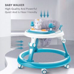 StarAndDaisy multifunctional intelligent early education baby walker with Toy tray (Dark Blue & Yellow)