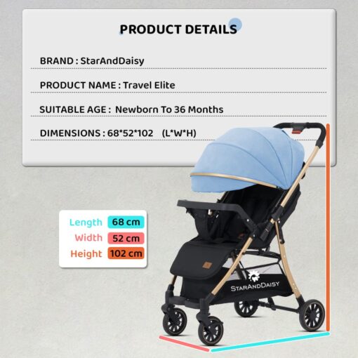 Baby stroller with 5-point safety seat belt
