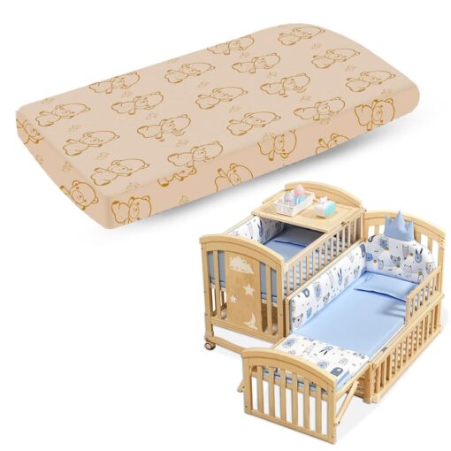 StarAndDaisy Supersoft Mattress For Exclusive Multifunctional 12 in 1 Wooden Cot For Babies With Washable Zipper Cover