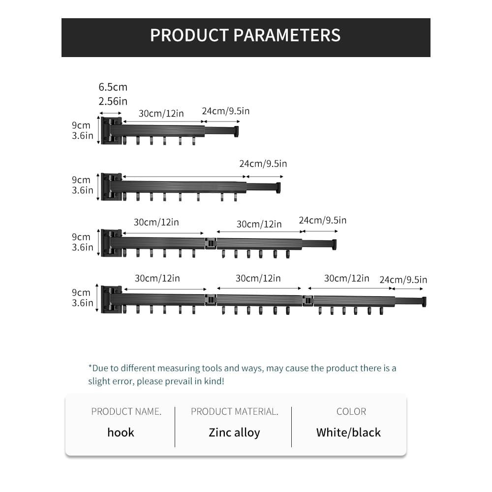 foldable clothes rail parameters