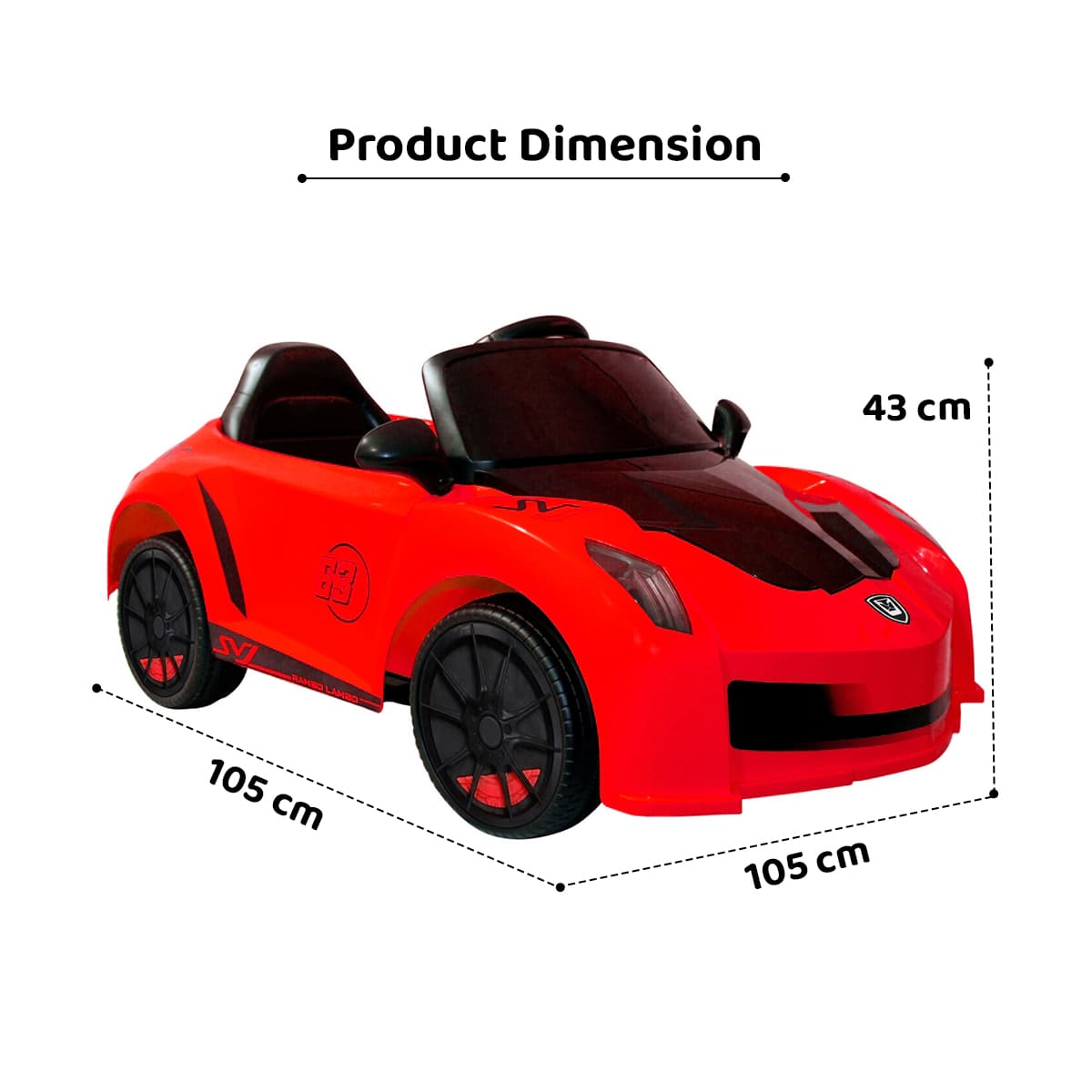 Red kids electric car
