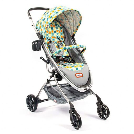 Premium Ultra Lightweight Baby Stroller for Travel - Foldable Stroller with Adjustable Backrest & Canopy, 5-Point Safety Belt & 360° Front Wheels - International Series - (Round Handle Bar | Multicolor | LT102)