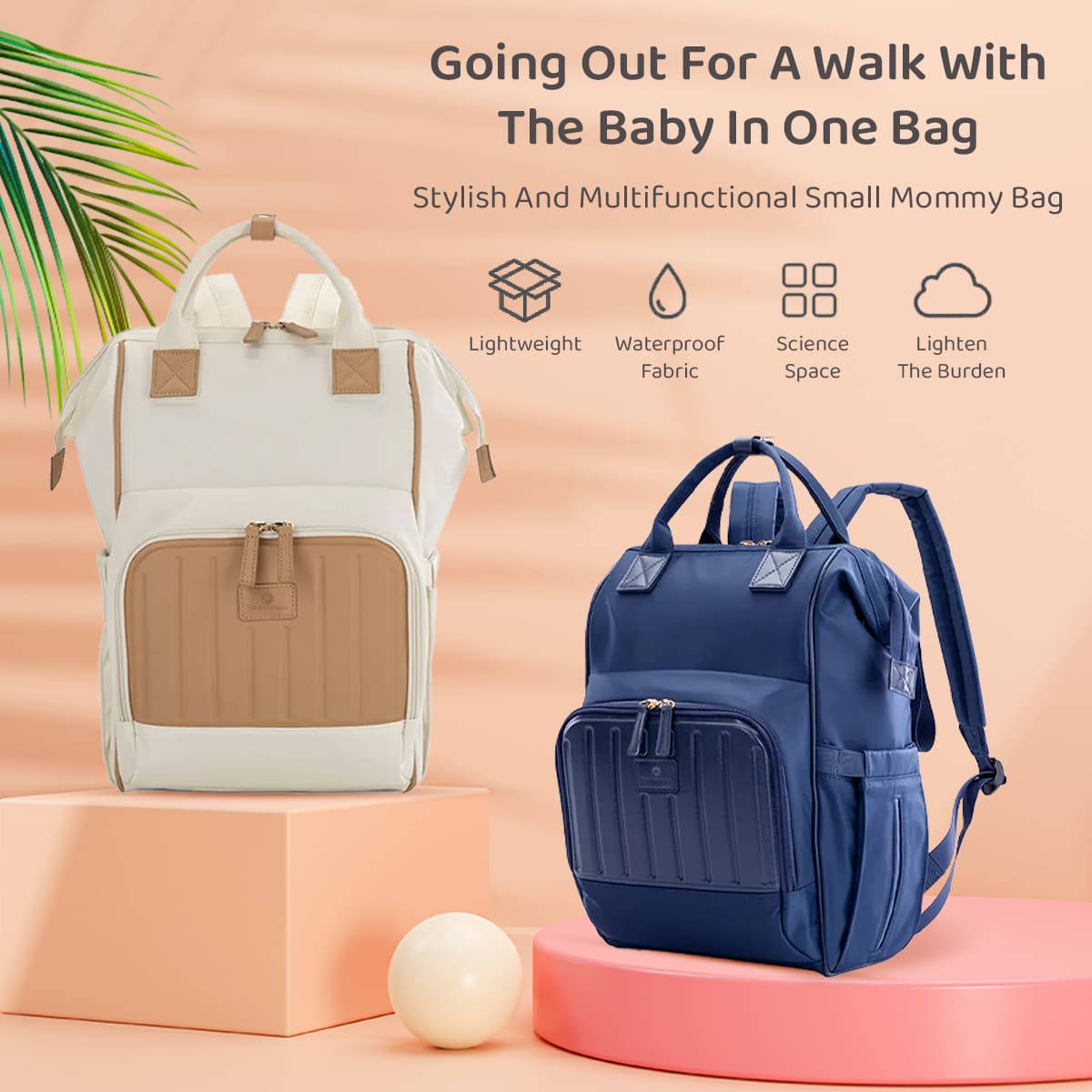 StarAndDaisy Best Diaper Backpack, Waterproof Multifunctional Bag With High Storage Capacity (Joy – Blue)