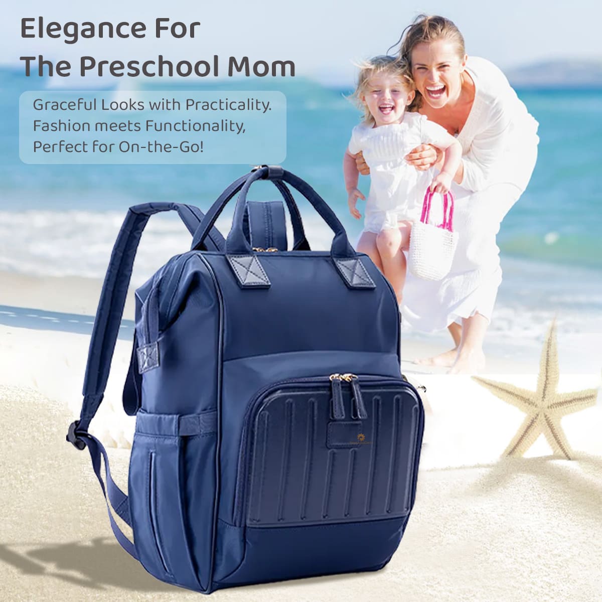 StarAndDaisy Best Diaper Backpack, Waterproof Multifunctional Bag With High Storage Capacity (Joy – Blue)