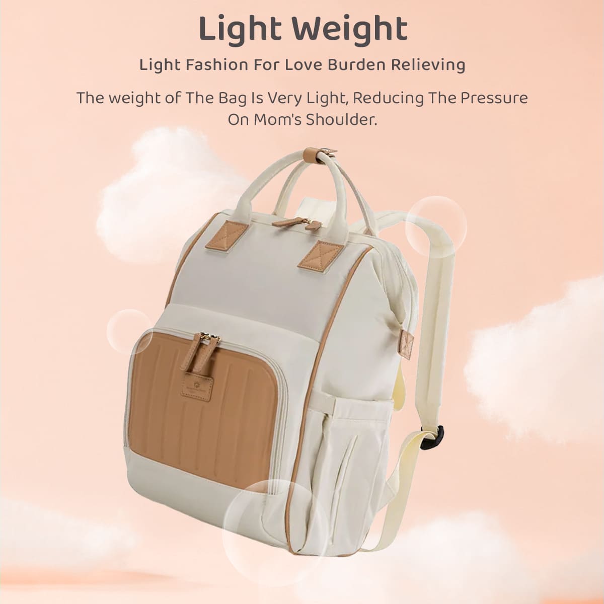 Lekebaby Diaper Bag Backpack with Stroller Straps Multifunction Baby D –  lekesky
