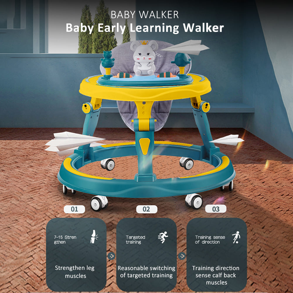 StarAndDaisy multifunctional intelligent early education baby walker with Toy tray