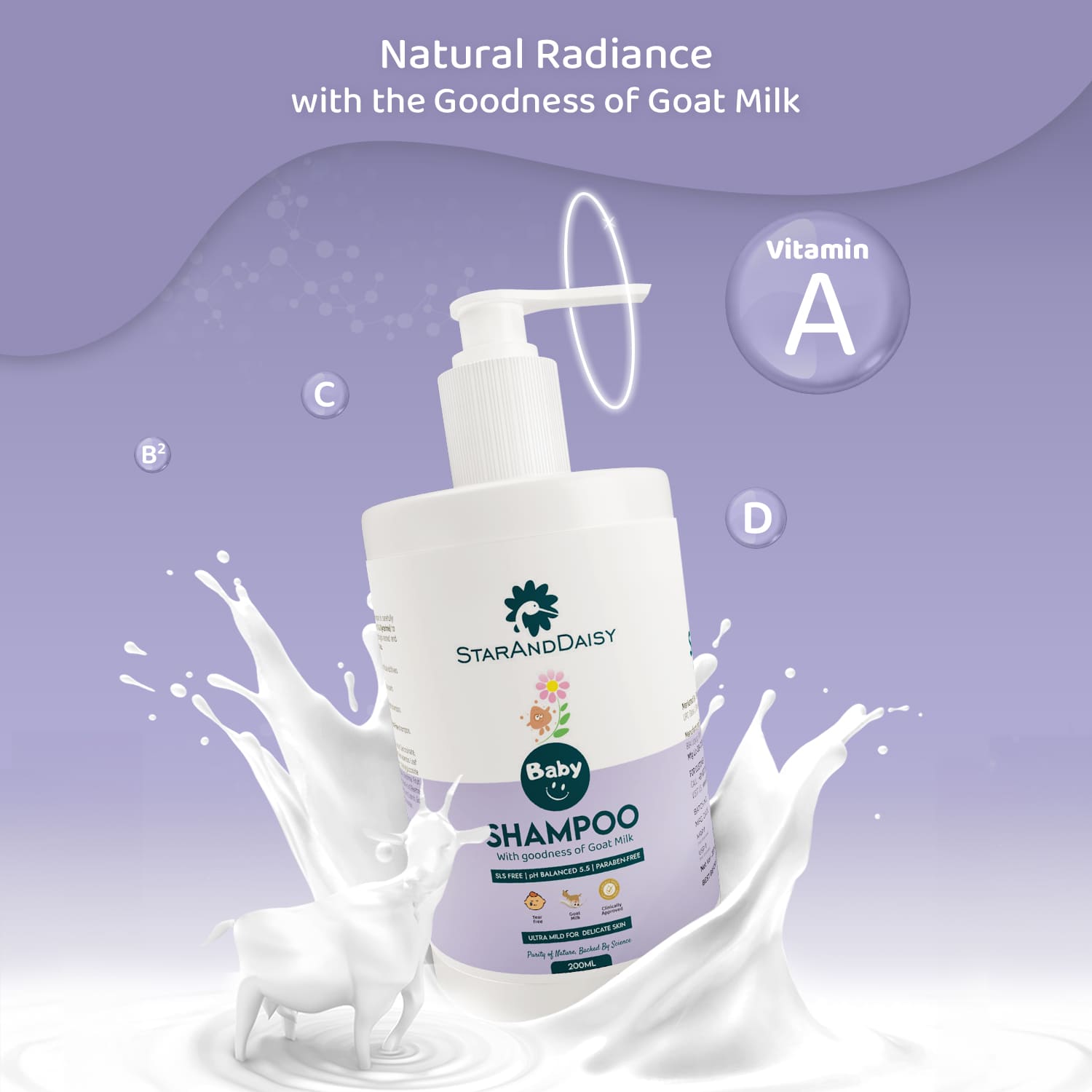 Natural shampoo for infants and babies