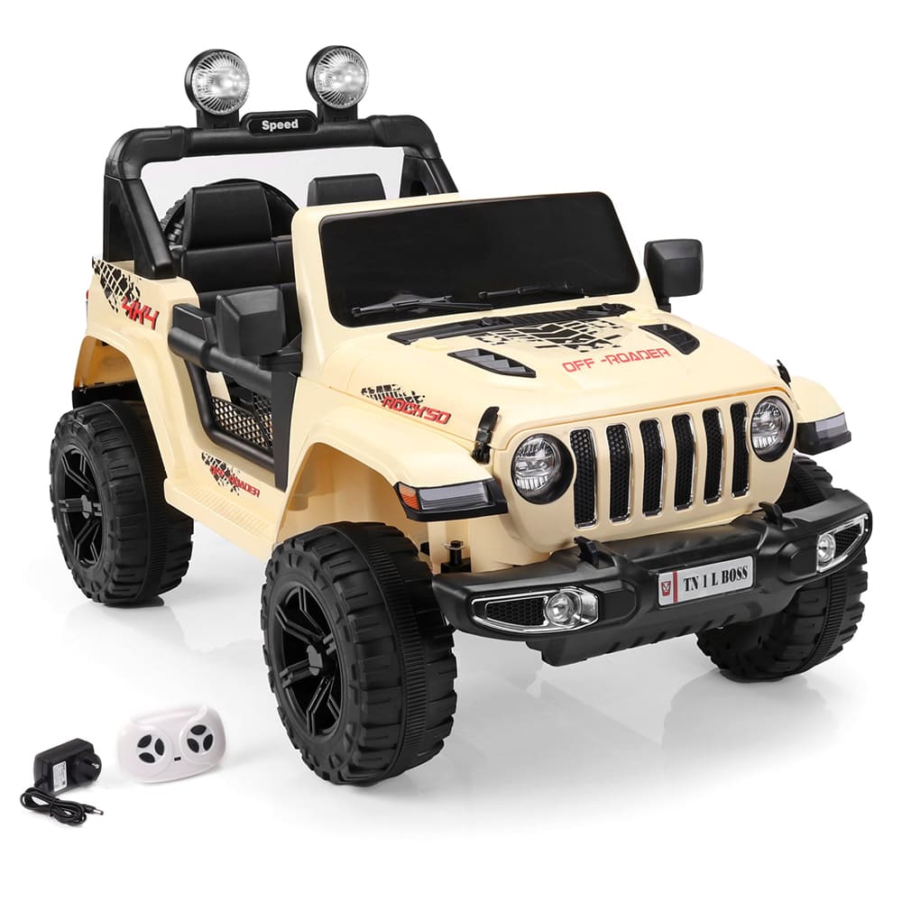 Battery Operated Electric Kids Car Jeep LFC-FT938-Beige-1