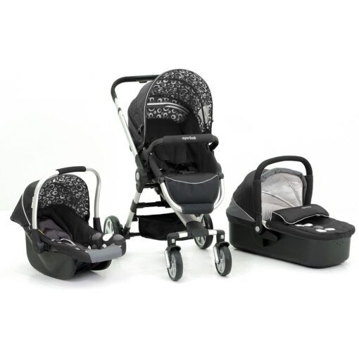 Sprints Baby Stroller In Travel System Baby Carriage With Bassinet Baby Pram black