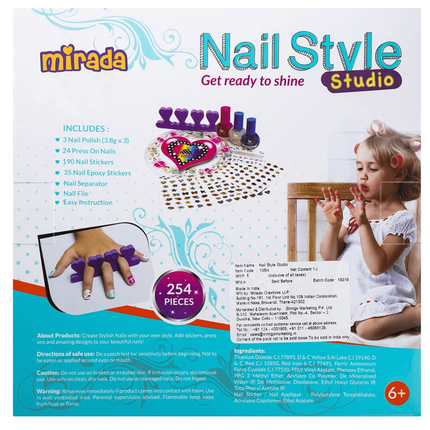 24pcs/set French Style Rainbow Circle Long Ballerina Artificial Nails +1pc  Jelly Glue+1pc Nail File | SHEIN USA