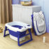 Bathing Tub For Newborn Baby, Vertical Bath Tub with Cushion, Newborn Comfort to Toddler Fun (Blue) - StarAndDaisy