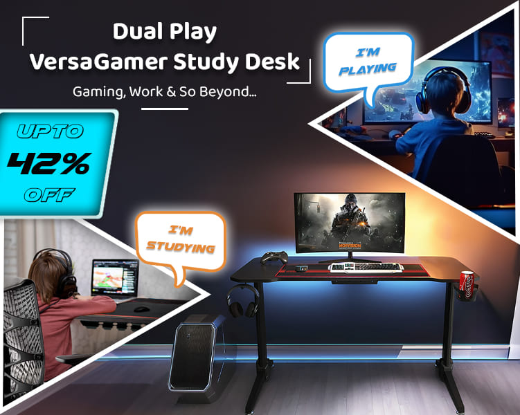 Dualplay versa gamer study desk