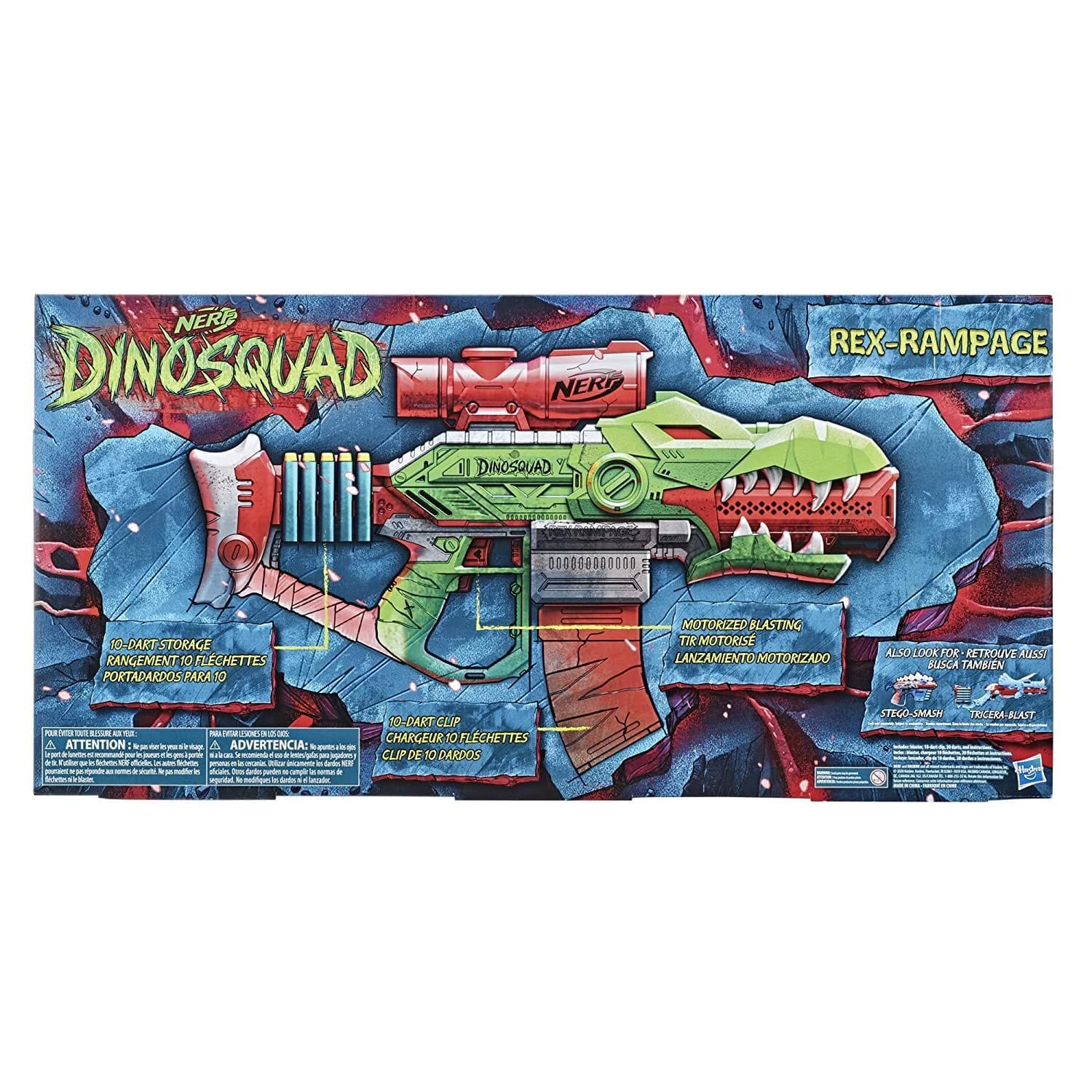 Nerf DinoSquad Rex-Rampage Motorized Dart Blaster - StarAndDaisy