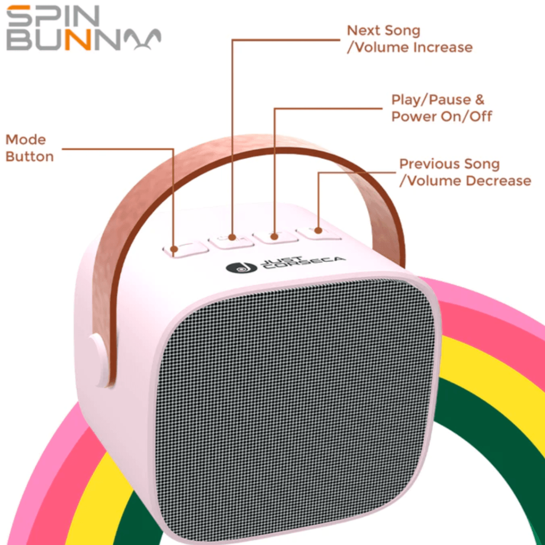 parts of Corseca Karaoke Spin Bunny Portable Speaker Pink