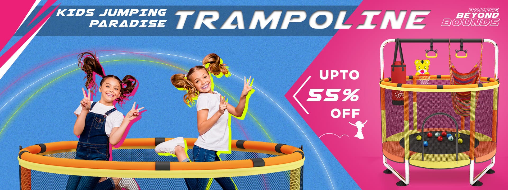 kids jumping paradise trampoline