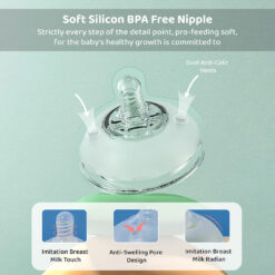 Silicone Feeding Bottle for Newborns Baby with Extra Sipper Nipple