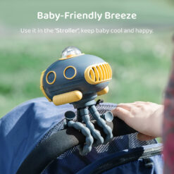 Portable baby stroller pram cooling fan StarAndDaisy Battery Operated Fan for Stroller, Crib Cot & Car Seat - Green