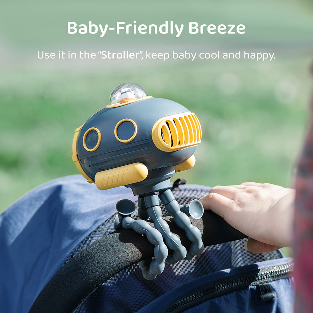 Portable baby stroller pram cooling fan