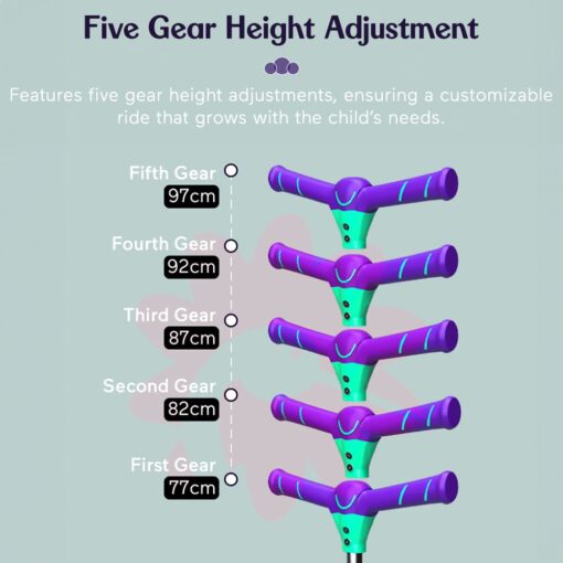 five gear height adjustment kids scooter