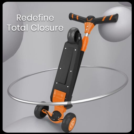 Orange 3 wheel kick scooter for kids