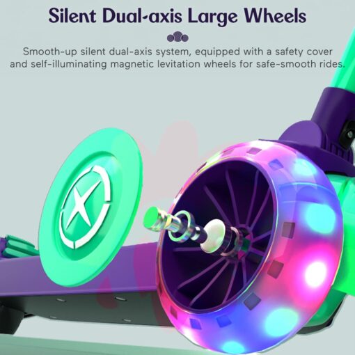 silent dual large wheels kids glider scooter