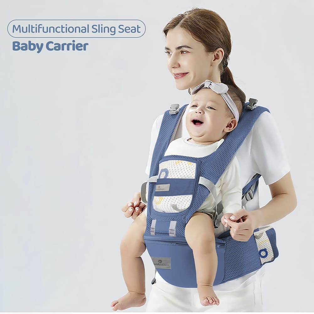Baby Carrier with Hip Seat for Babies with 4 carry Position for 0-36 Months  Babies (Blue) – StarAndDaisy