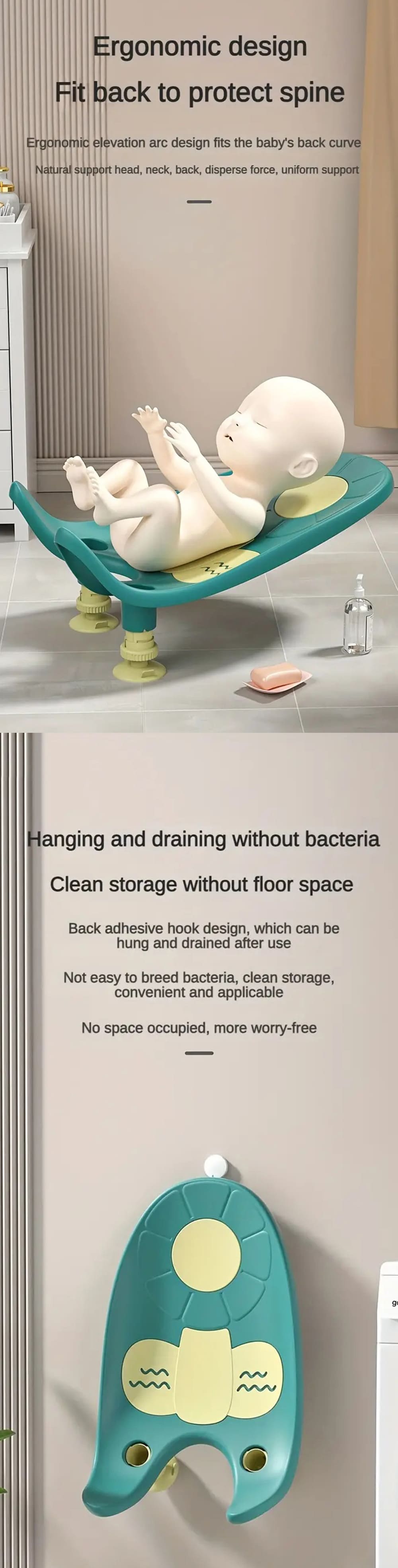 PBaby Bath Support Seat with Ergonomic Design