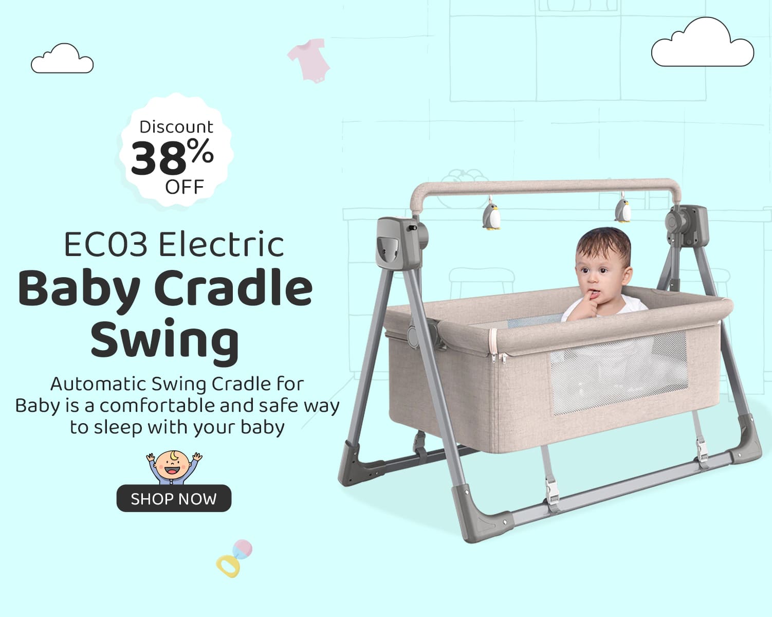 EC03 Electric Baby Cradle Swing