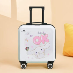 StarAndDaisy Kids Suitcase Trolley Bag - Travel Luggage Bags for Children with 3 Adjustable Heights - White