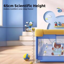 baby playpen with Scientific Height-blue yellow