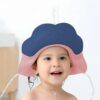 StarAndDaisy Adjustable Baby Shower Cap - Eyes and Ears Shield Hair Washing Caps for Babies - Blue and Pink