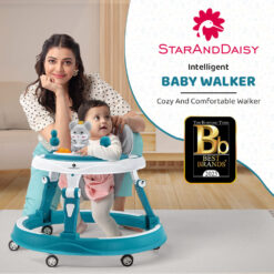StarAndDaisy Multifunctional Intelligent Early Education Baby Walker with Toy Tray (Blue)