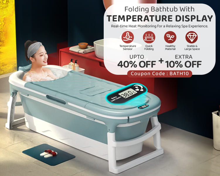 Folding Bath Tub with Temperature Display