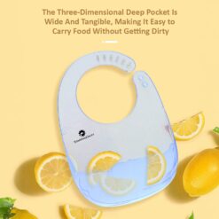StarAndDaisy Soft Silicone Baby Bibs for Feeding with Adjustable Neckline Buttons and Waterproof and Durable